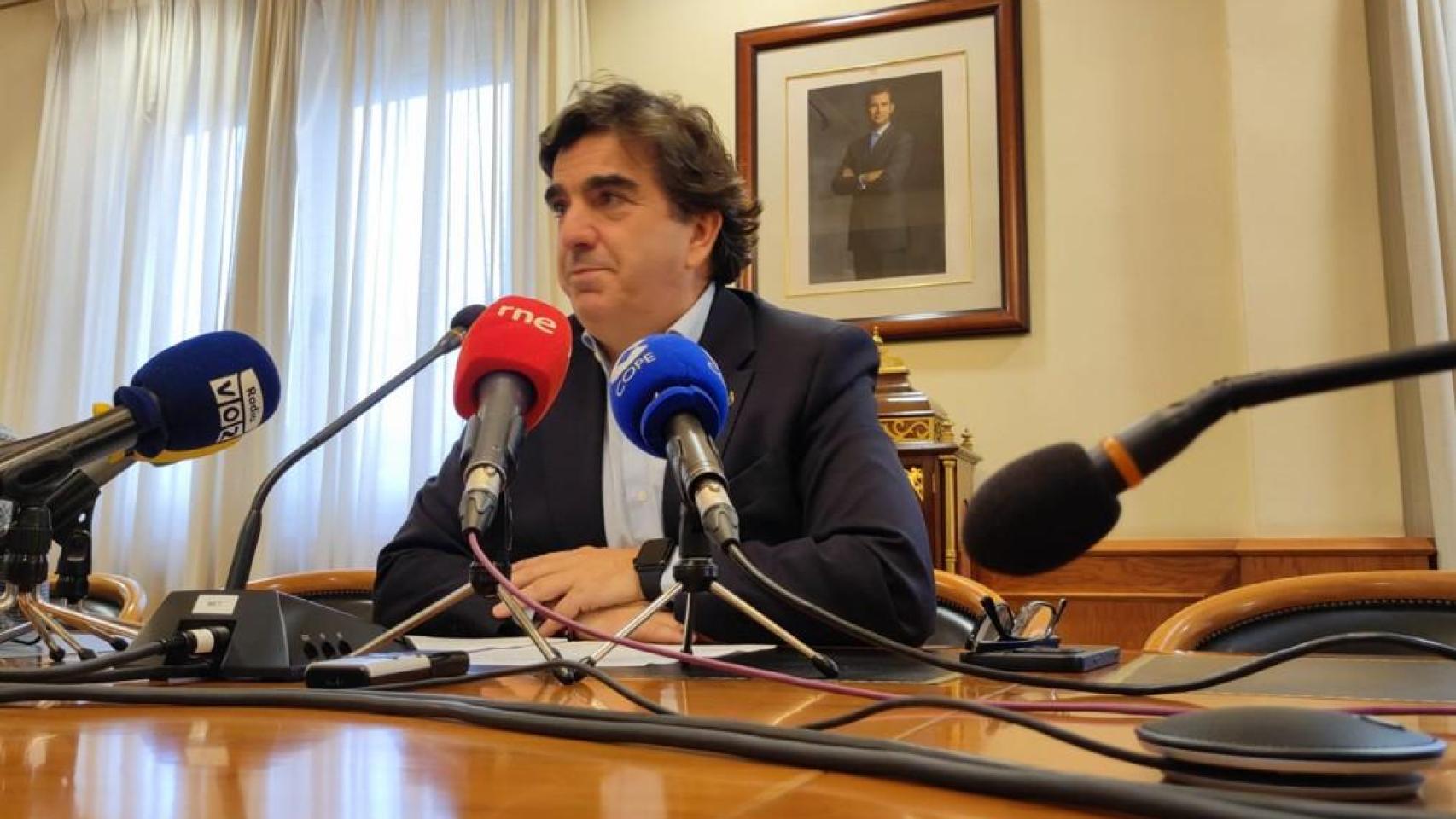 Martín Fernández Prado, este jueves en el balance de la actividad del Puerto en 2025.