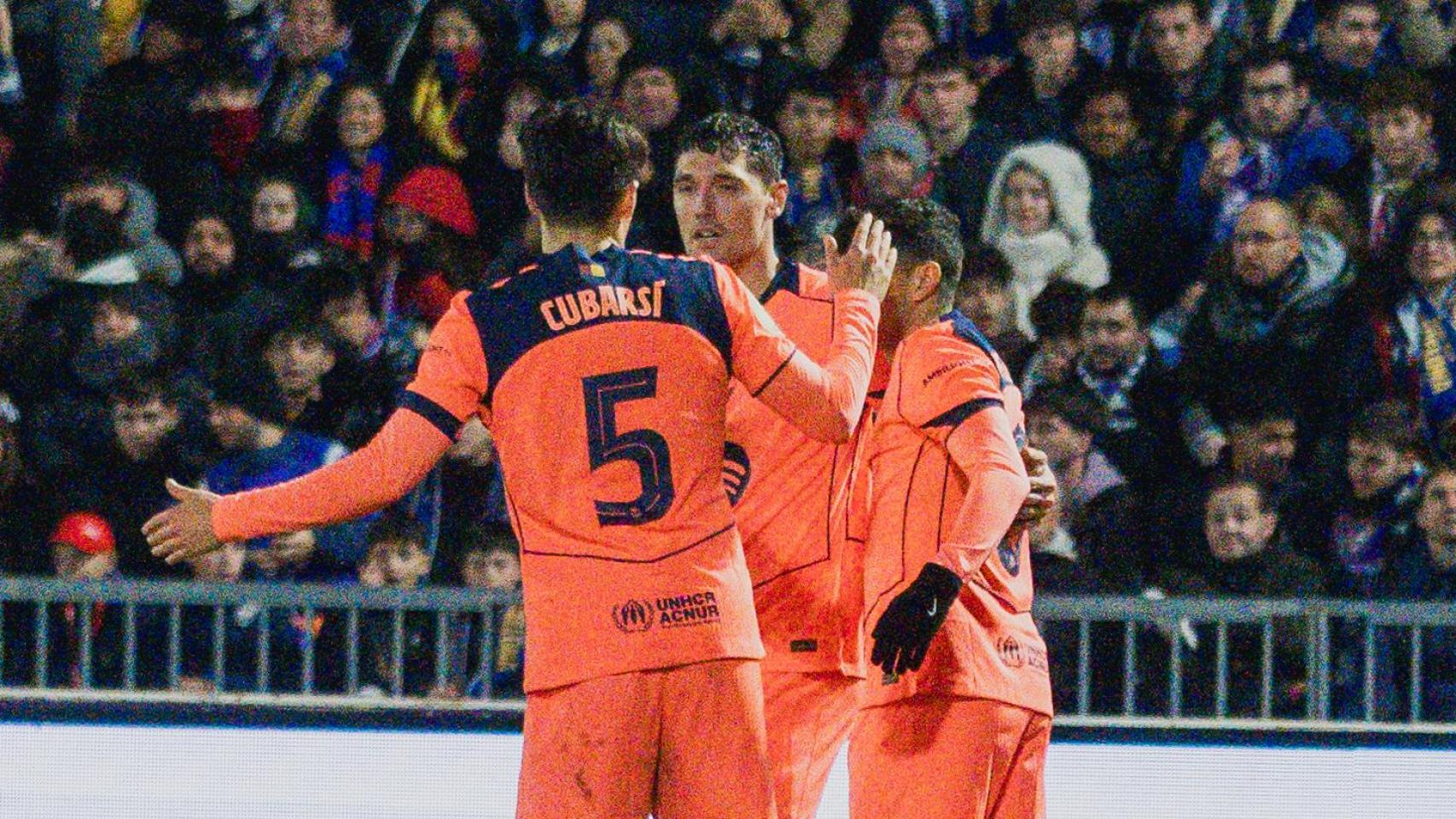 Christensen celebra su gol contra el Guadalajara.