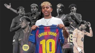 Lamine Yamal, en un fotomontaje