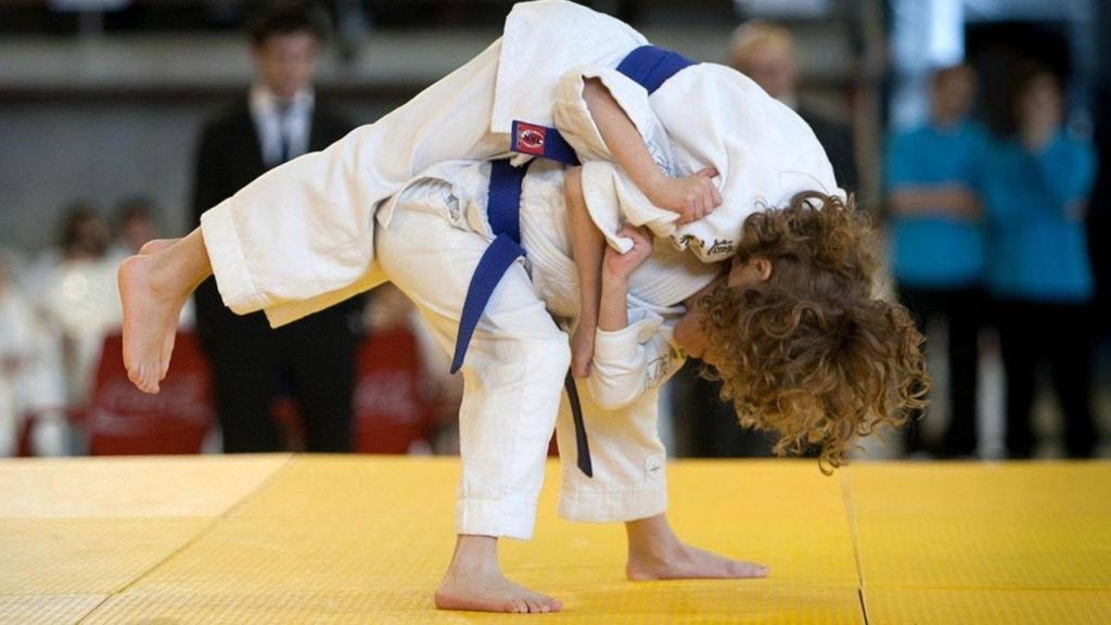 Imagen de dos deportivas practicando judo