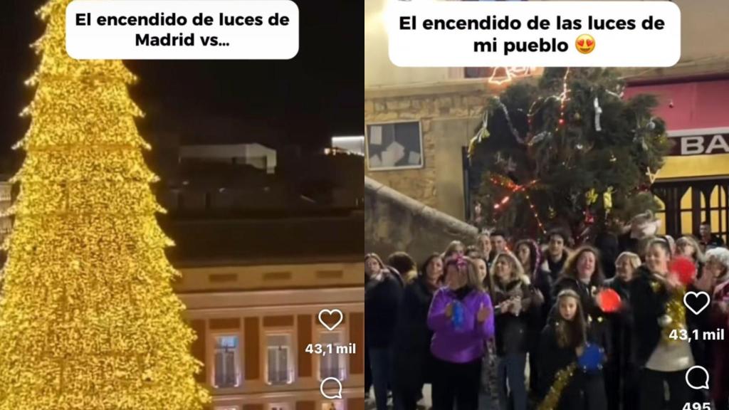 Imágenes del video viral sobre el encendido navideño.