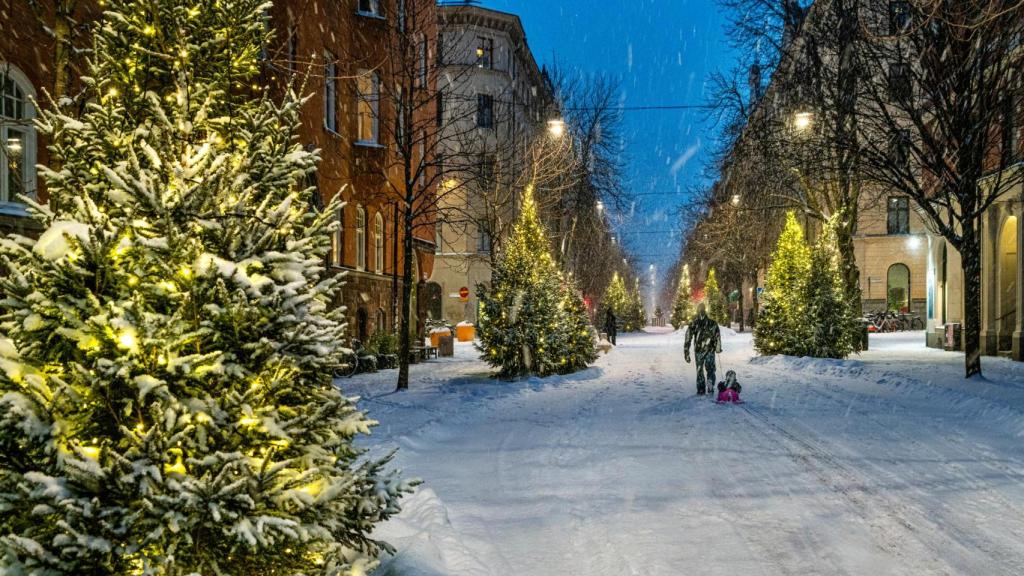 Árboles de Navidad en Estocolmo.
