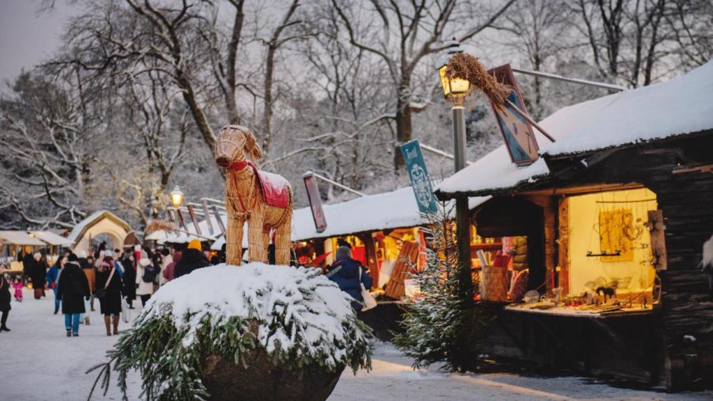 Uno de los mercadillos navideños de Estocolmo.