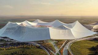 Una representación del estadio Hassan II de Casablanca.