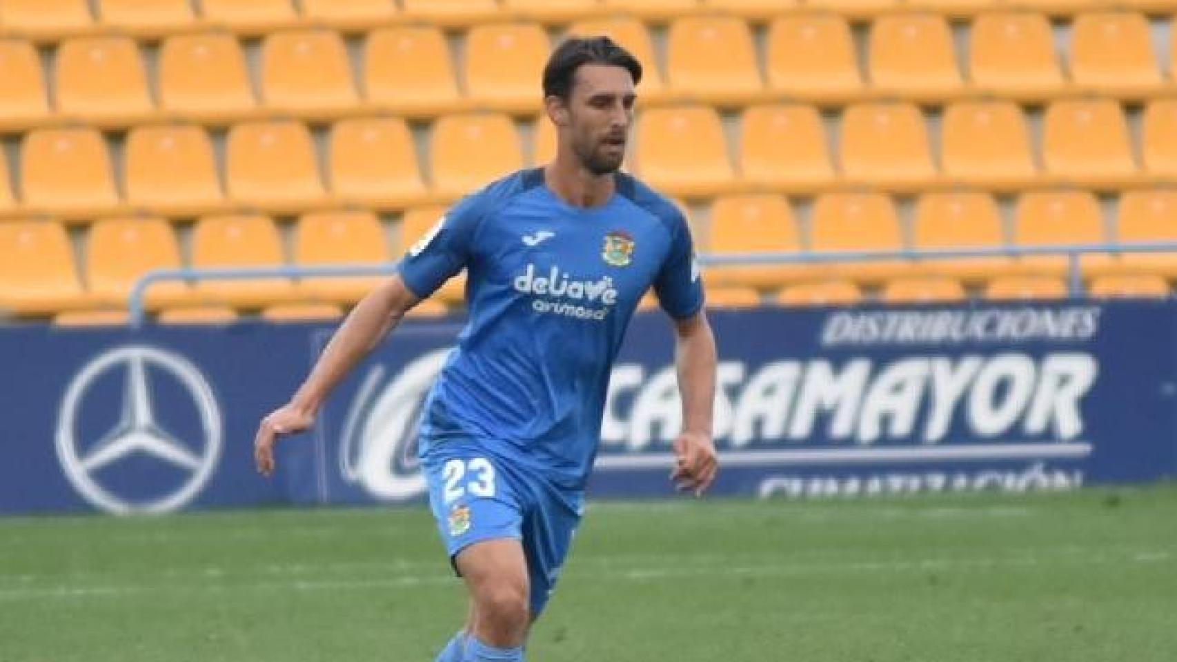 Jano Velasco, durante un partido con el Fuenlabrada.