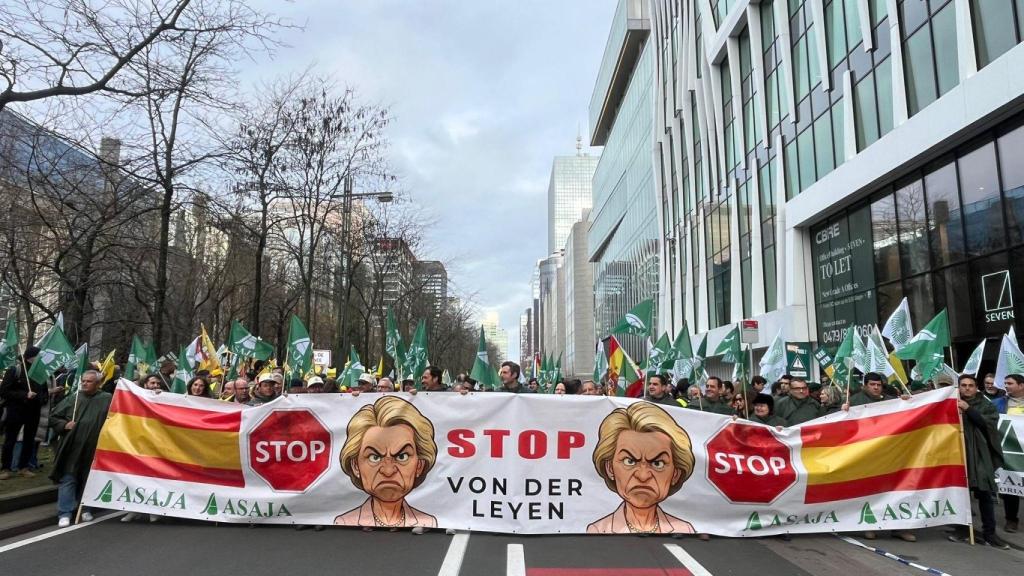 Protesta en Bruselas. Foto: Asaja.