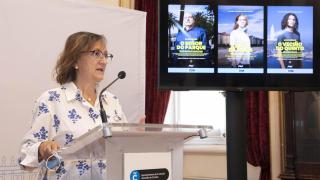 Esther Fontán en un acto como concejala.