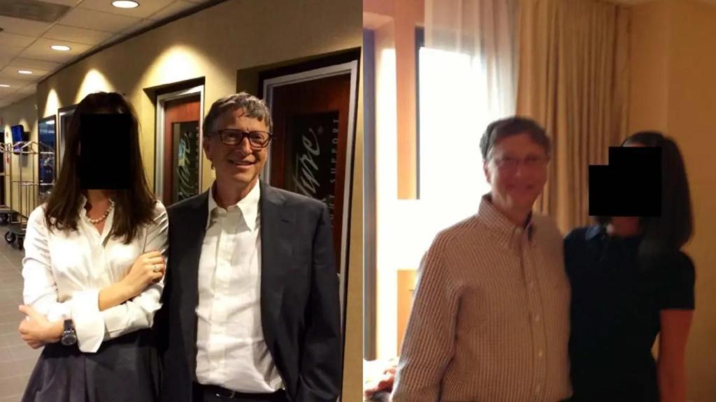 Las dos imágenes del patrimonio de Epstein en las que aparece Bill Gates junto a una mujer.