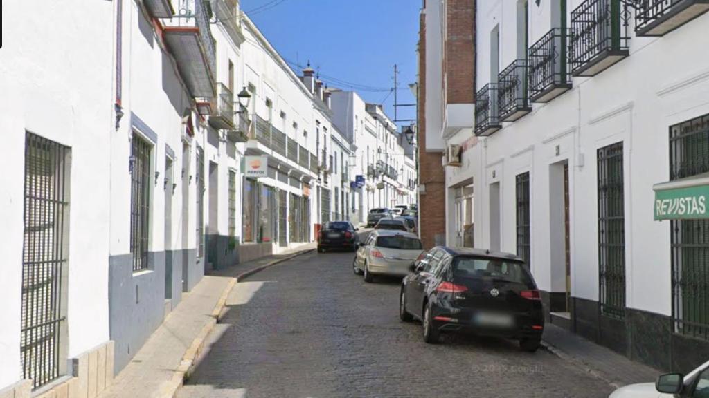 Una foto de archivo de la calle Llerena de Fuente de Cantos (Badajoz)