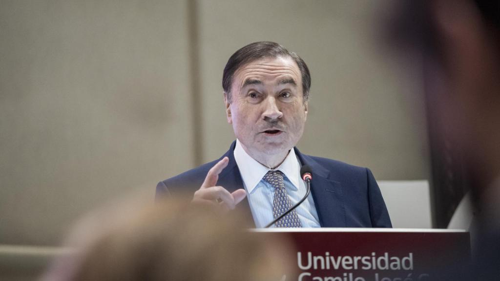 Pedro J. Ramírez, presidente ejecutivo y director de EL ESPAÑOL, durante su intervención en la clausura del ciclo de conferencias 'La libertad en el siglo XXI'.
