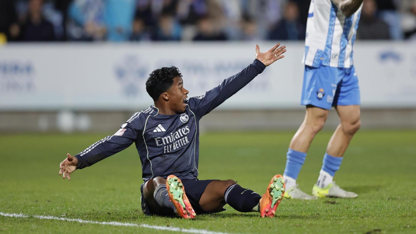 Endrick, durante el partido de Copa contra el Talavera