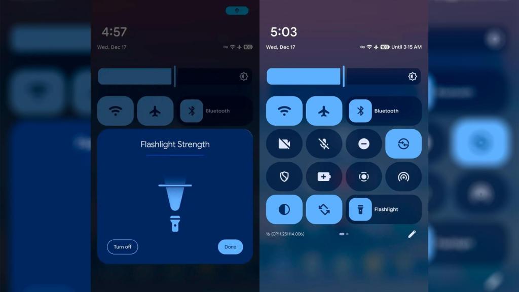 El nuevo botón de potencia de linterna de Android 16