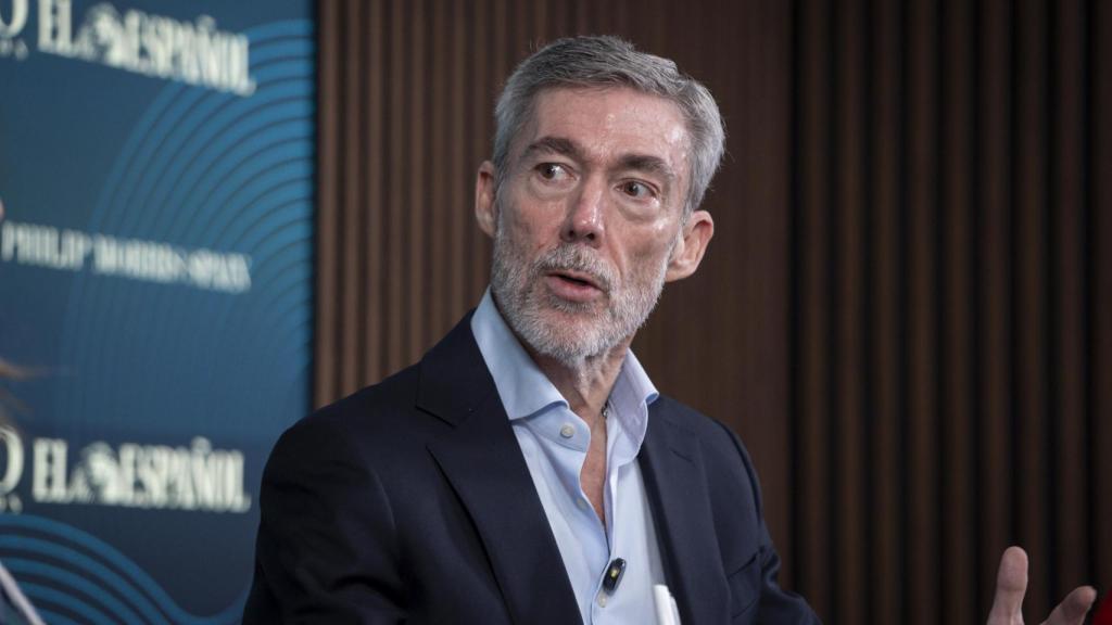 Juan Páramo, director de comunicación de Philip Morris, durante el coloquio.