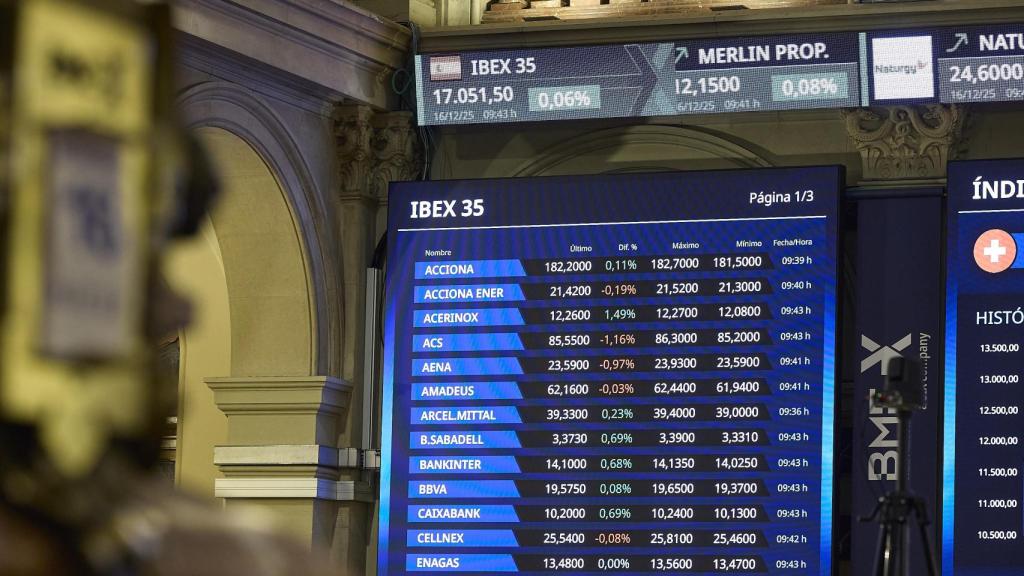 Interior del Palacio de la Bolsa de Madrid.