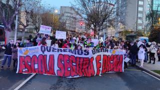 Nueva protesta en el CEIP de Prácticas de A Coruña para exigir la reforma integral del centro