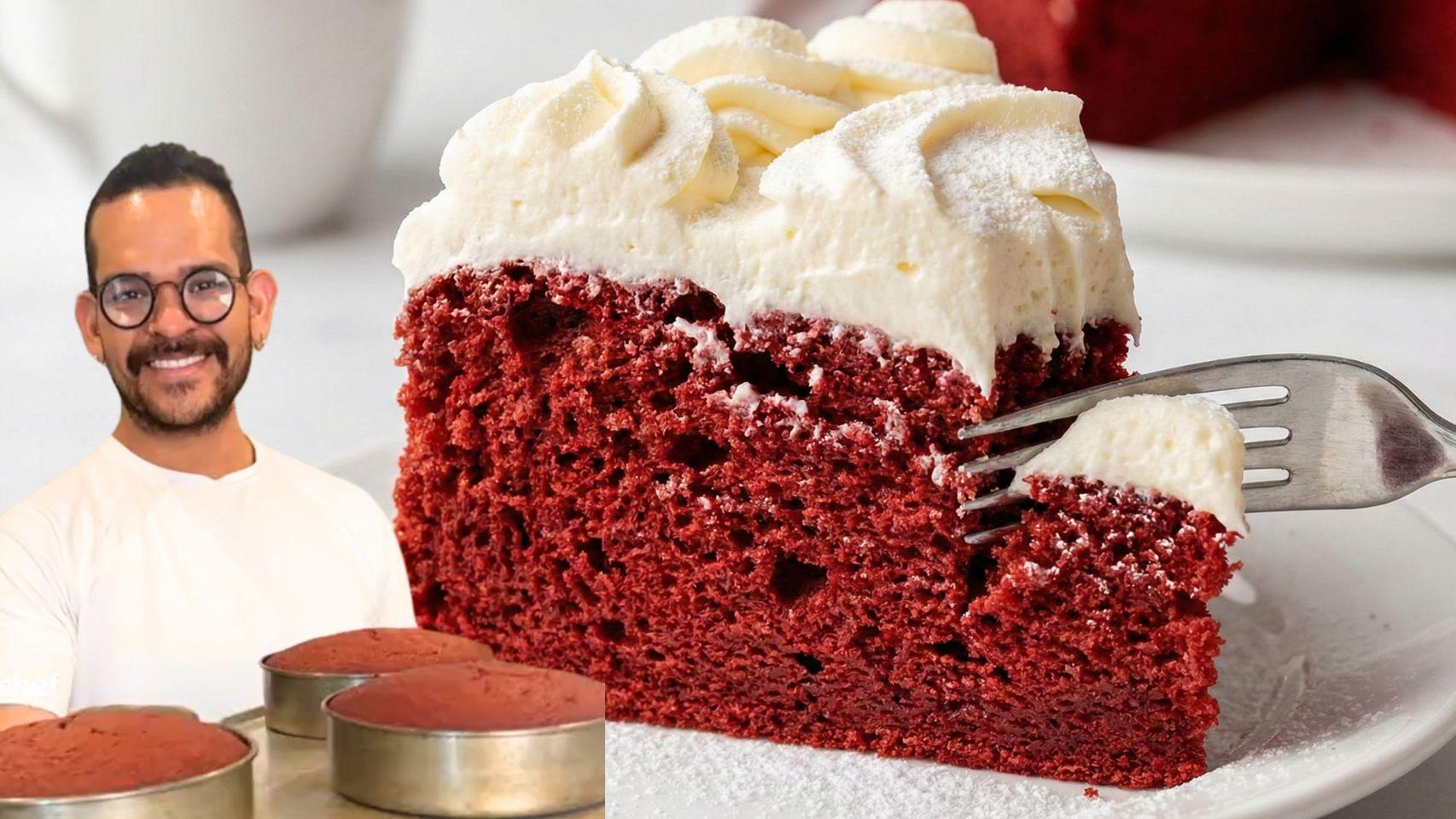 Edwin, pastelero venezolano, en un montaje de El Español