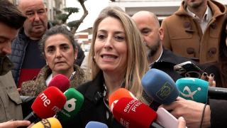 La candidata del PP a la reelección como presidenta de la Junta de Extremadura, María Guardiola.