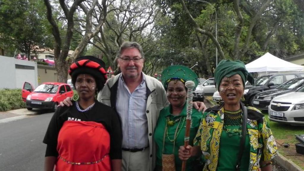 El padre de Pilar, en Sudáfrica, en 2013.