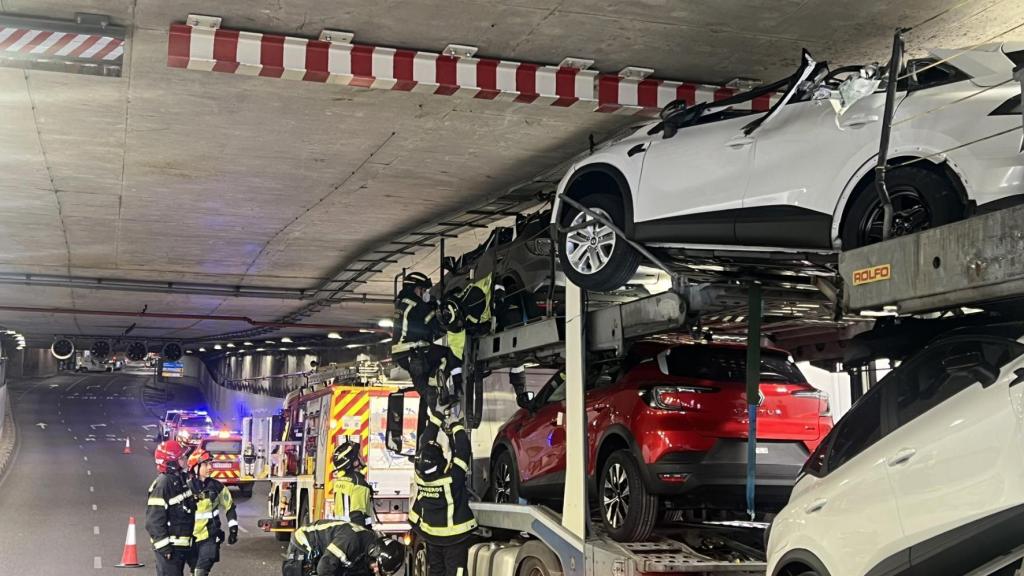 El accidente de un camión en el centro de Madrid.