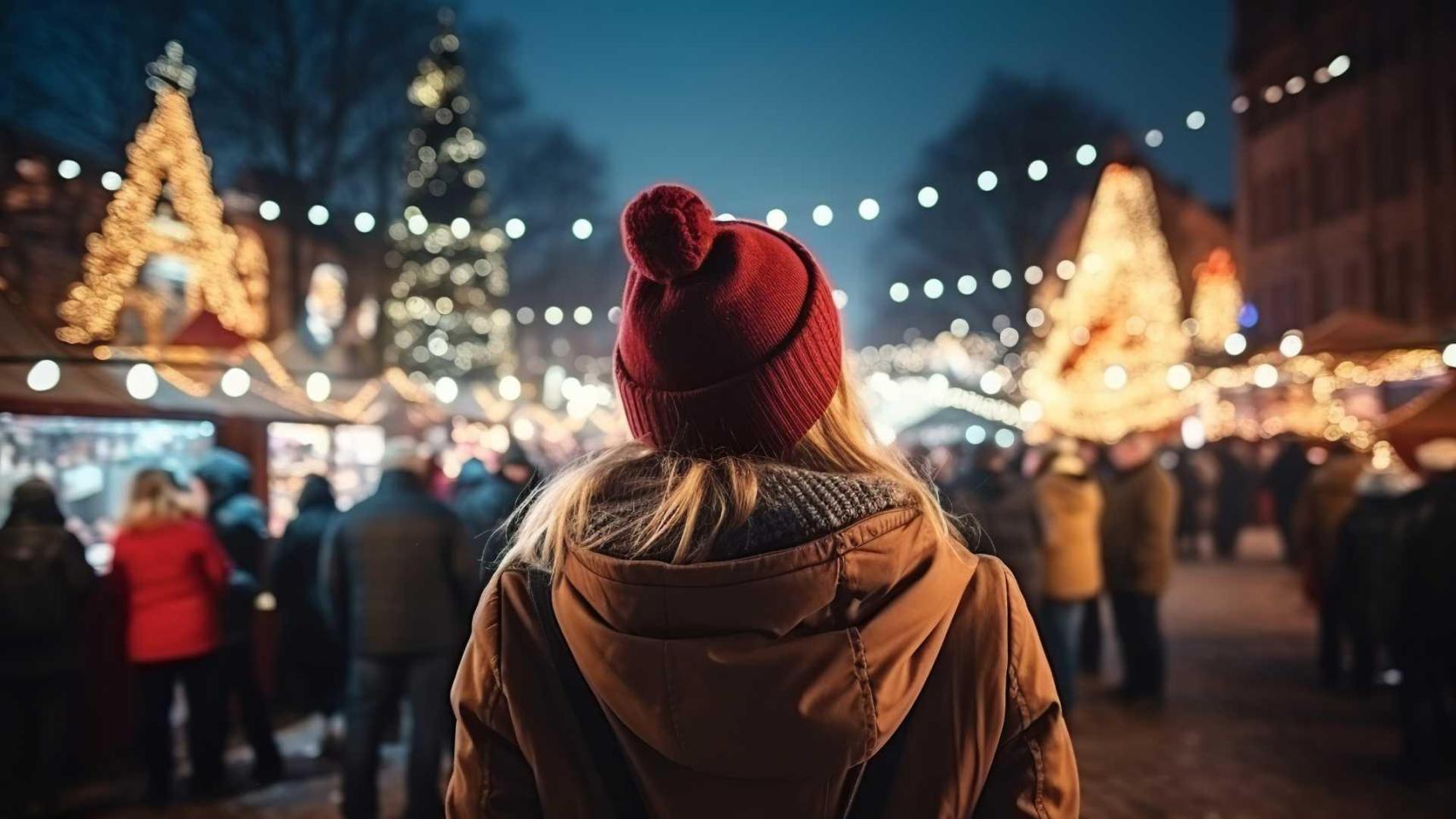 Un mercadillo navideño en una imagen de archivo.