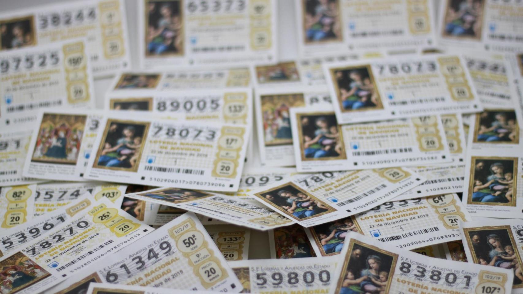 Imagen de archivo de décimos de Lotería de Navidad