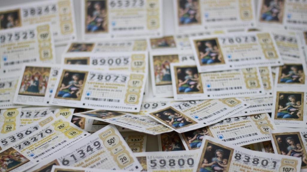 Imagen de archivo de décimos de Lotería de Navidad