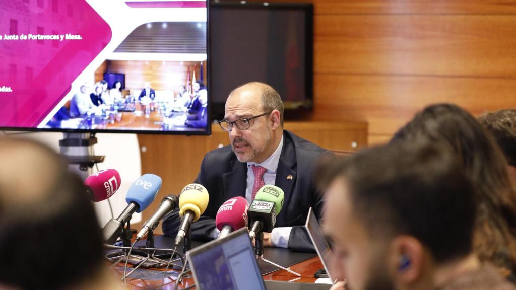 Bellido durante el Balance anual de Las Cortes.