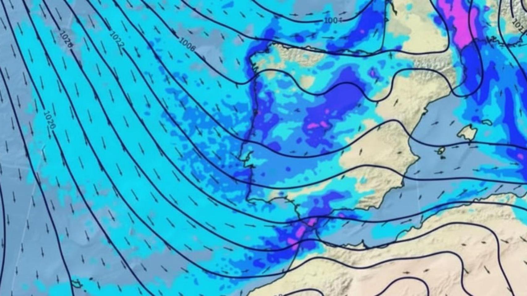 Previsión de la Aemet para este domingo.