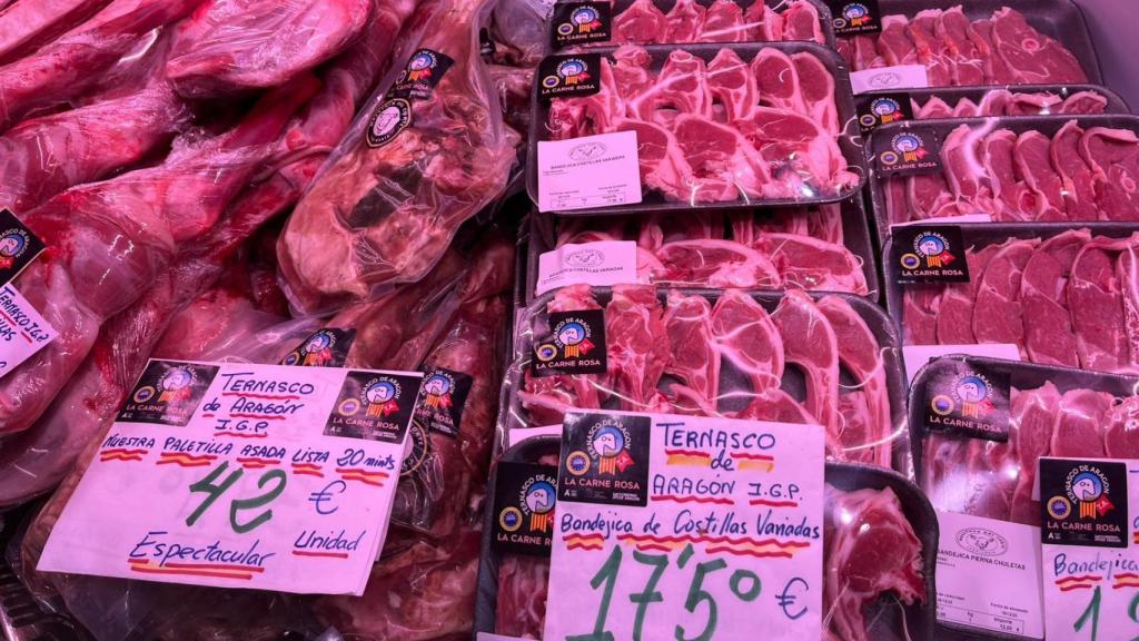 Precios del ternasco de Aragón en el mercado Central.