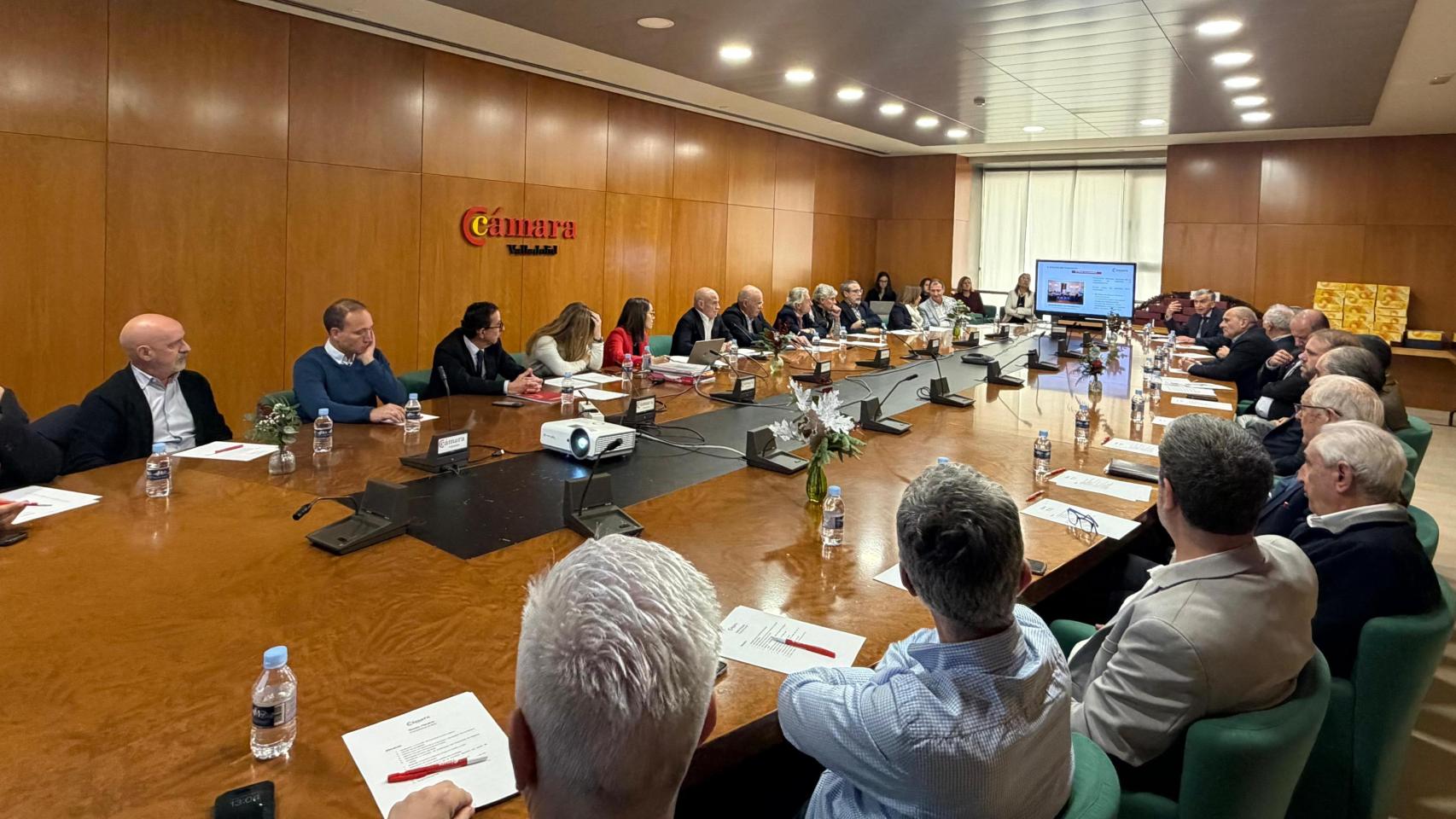 Sesión plenaria de la Cámara de Comercio de Valladolid.