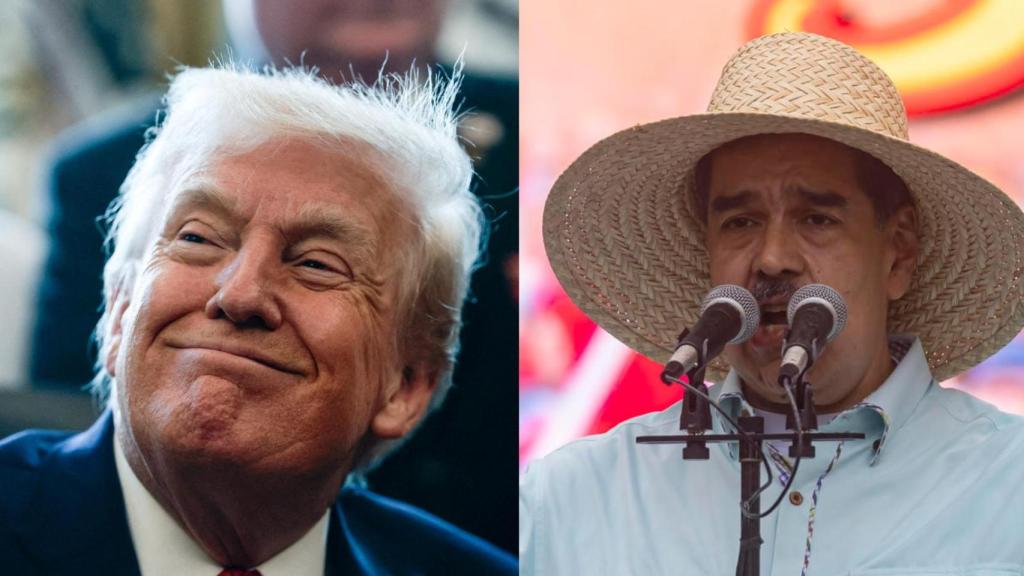 El presidente estadounidense Donald Trump y su homólogo venezolano, Nicolás Maduro.