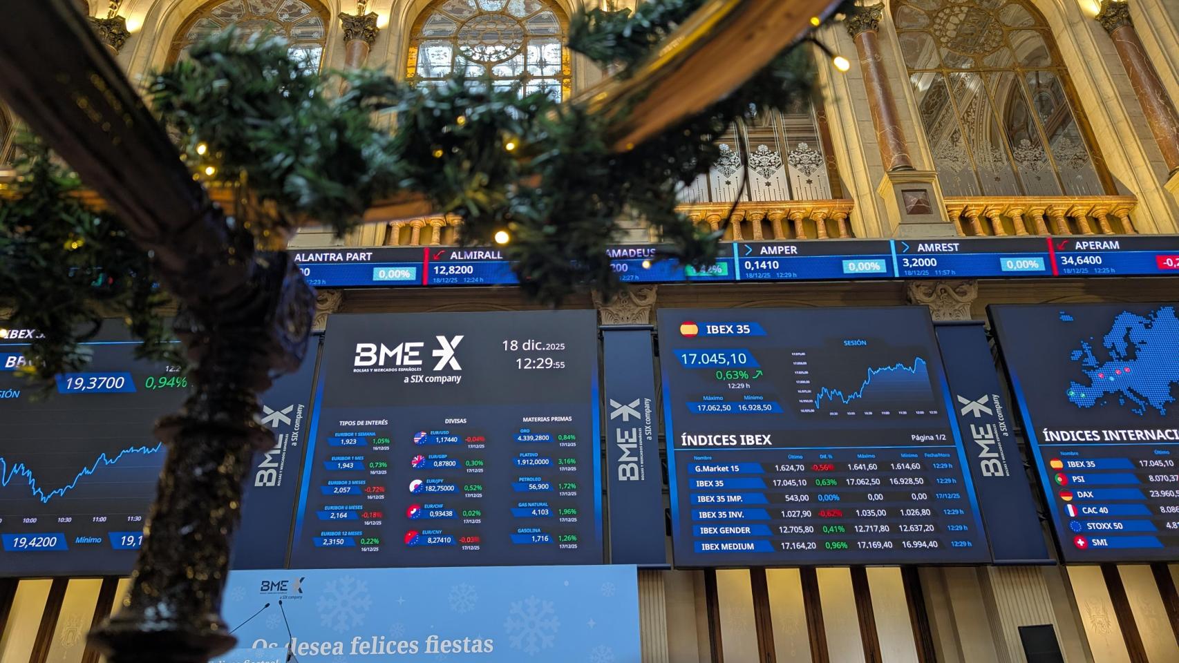 Interior del Palacio de la Bolsa de Madrid.