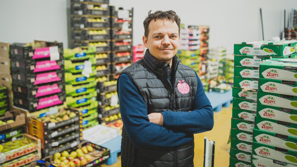 Yannick en el almacén.
