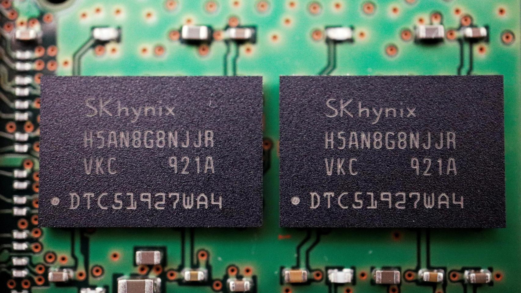 Un chip de memoria del fabricante surcoreano SK Hynix.