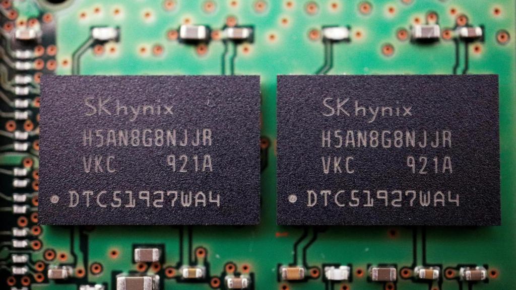 Un chip de memoria del fabricante surcoreano SK Hynix.