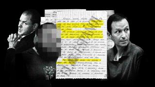 Diseño donde se muestra a Tony Alexander King, el asesino de Rocío Wanninkhof y Sonia Carabantes; a Francisco Javier Cuenca Villalba, el sacerdote de Vélez (Málaga) que agredió sexualmente a cuatro mujeres; a José Bretón, el asesino de sus hijos Ruth y José, y una carta de Cuenca Villalba enviada a Bretón que acredita su amistad.