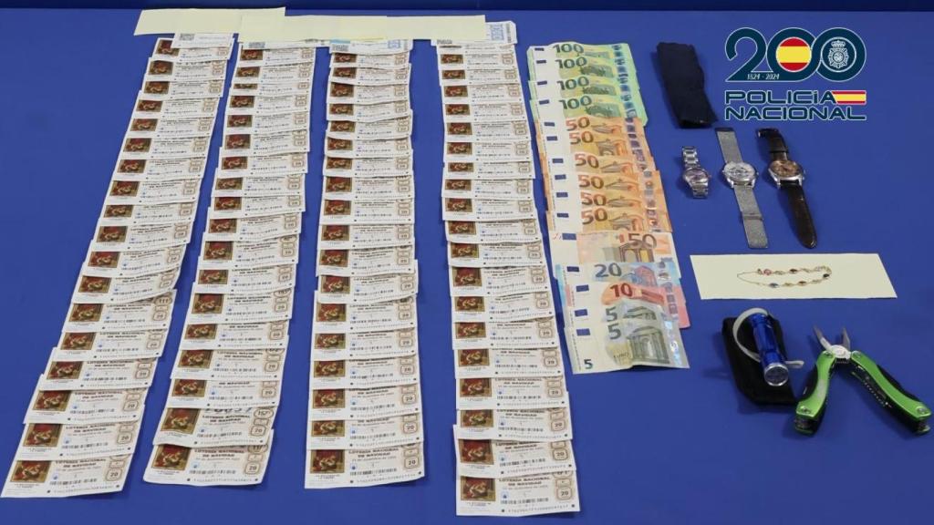 Material intervenido por la Policía Nacional.