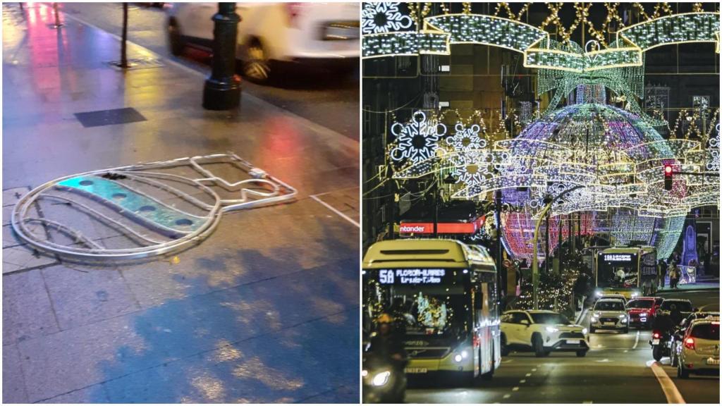 El BNG exige reforzar la seguridad del alumbrado de Navidad en Vigo