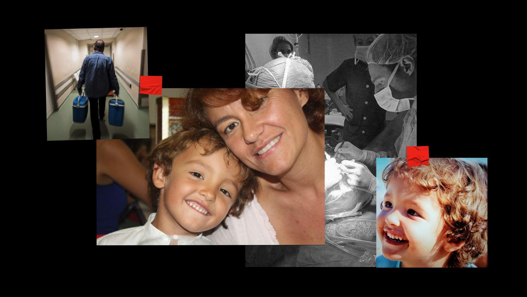 Macarena Fernández junto su hijo Bruno, que ha salvado la vida a seis personas.