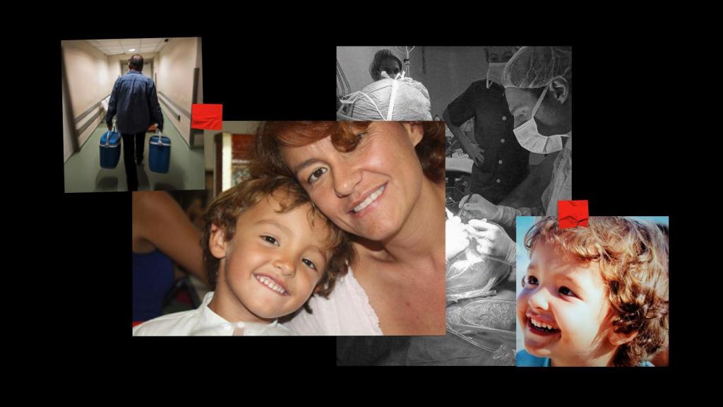 Macarena Fernández junto su hijo Bruno, que ha salvado la vida a seis personas.