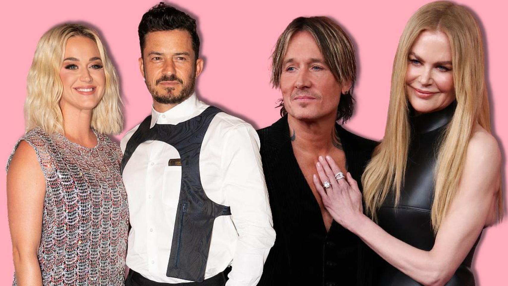 Katy Perry y Orlando Bloom y Nicole Kidman y Keith Urban en un montaje de JALEOS.