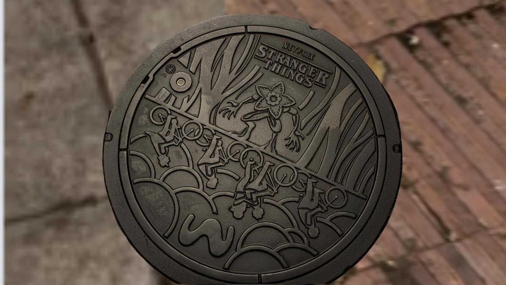 Alcantarilla de Stranger Things.