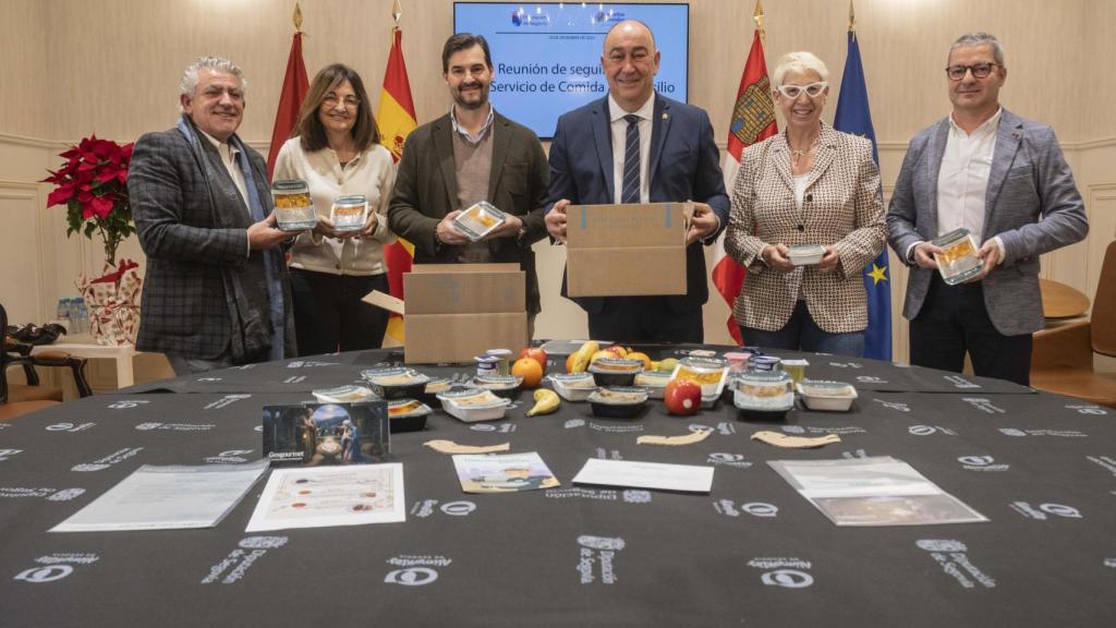 Miguel Ángel de Vicente en la reunión del Servicio Comida Domicilio