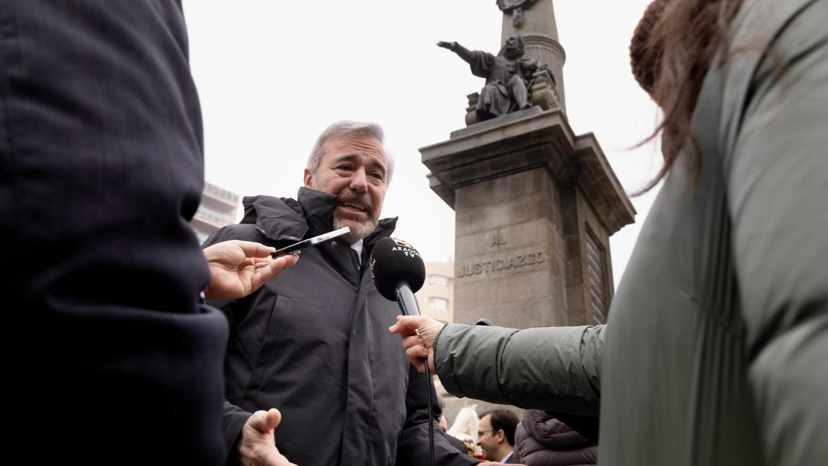 Jorge Azcón en el Día del Justicia de Aragón.