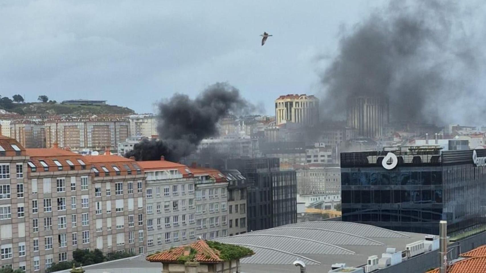 Incendio en Paseo Ronda en A Coruña