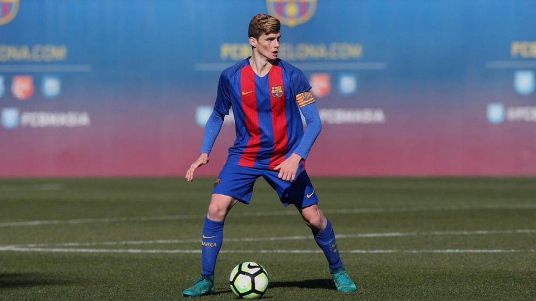 Eric Montes, durante su etapa en las categorías inferiores del FC Barcelona.