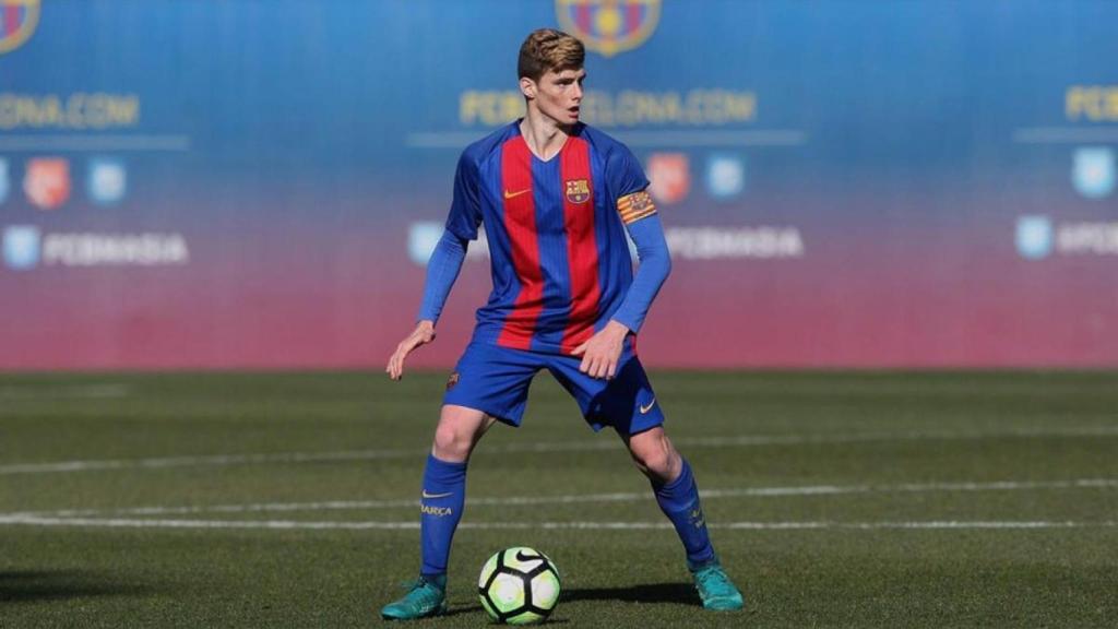 Eric Montes, durante su etapa en las categorías inferiores del FC Barcelona.