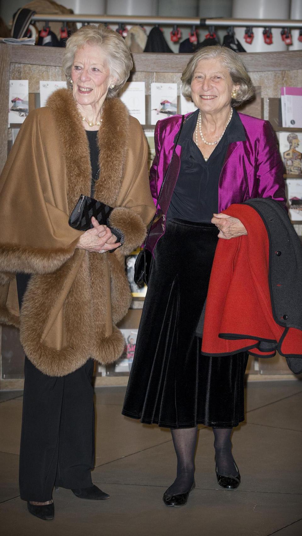 Tatiana Radziwill (a la derecha de la imagen) y la archiduquesa Anna-Gabrielle von Habsburg, en el 95 cumpleaños del Gran Duque Juan de Luxemburgo, en 2016.