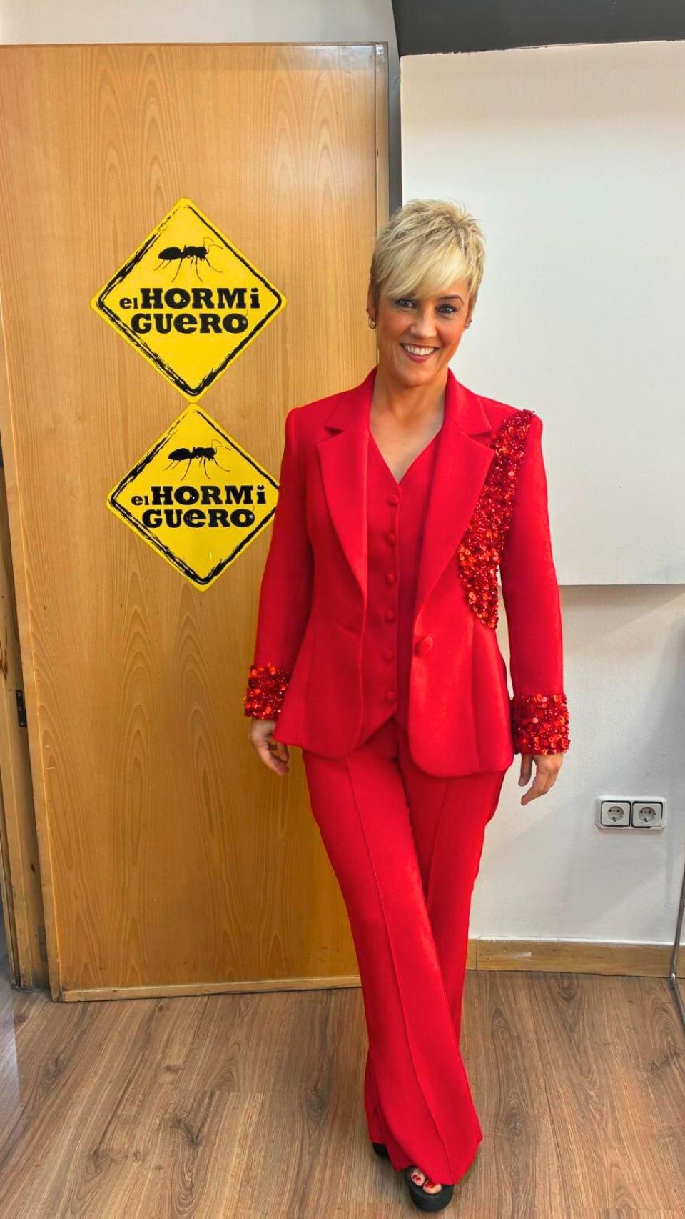 Cristina Pardo en El Hormiguero con la nueva versión de su vestido.