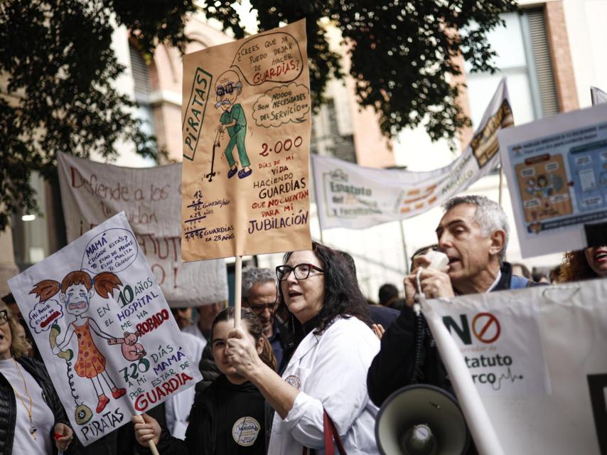 Imagen de una huelga de médicos en Valencia para protestar por una propuesta del Ministerio de Sanidad.